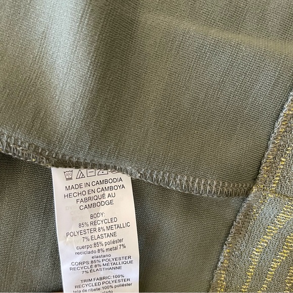 Michael Michael Kors Green and Gold Zebra Print Mini Pencil Skirt - Picture 7 of 7